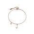 Solid 925 Sterling Silver Initial Crystal Personalised Alphabet Letter Bracelet Rose Gold Filled